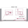Душевая дверь 100-115 см BELBAGNO UNIQUE-BF-1-100/115-P-Cr