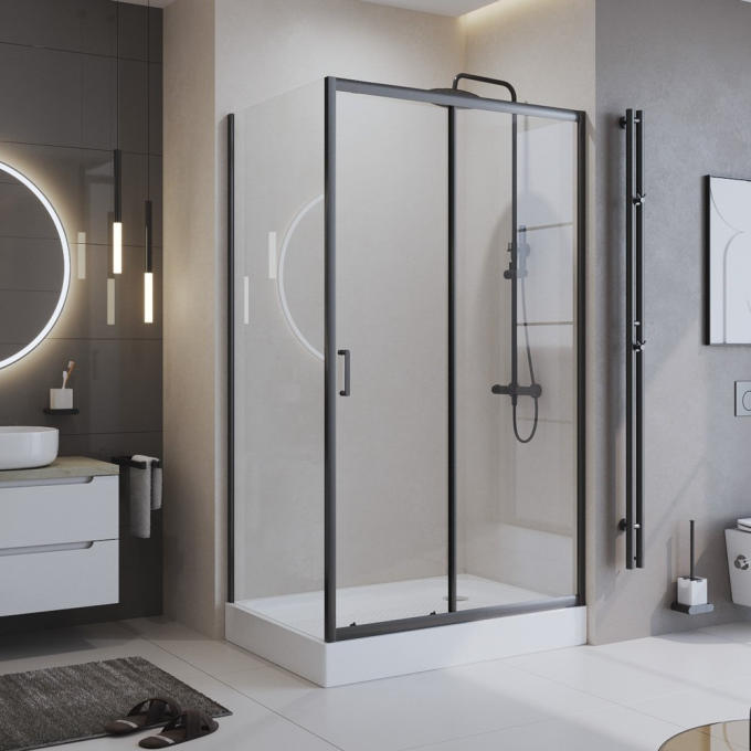 Душевой уголок BELBAGNO UNO-195-AH-1-160/90-P-Cr