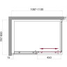 Душевой уголок BELBAGNO UNO-AH-1-110/80-C-Cr